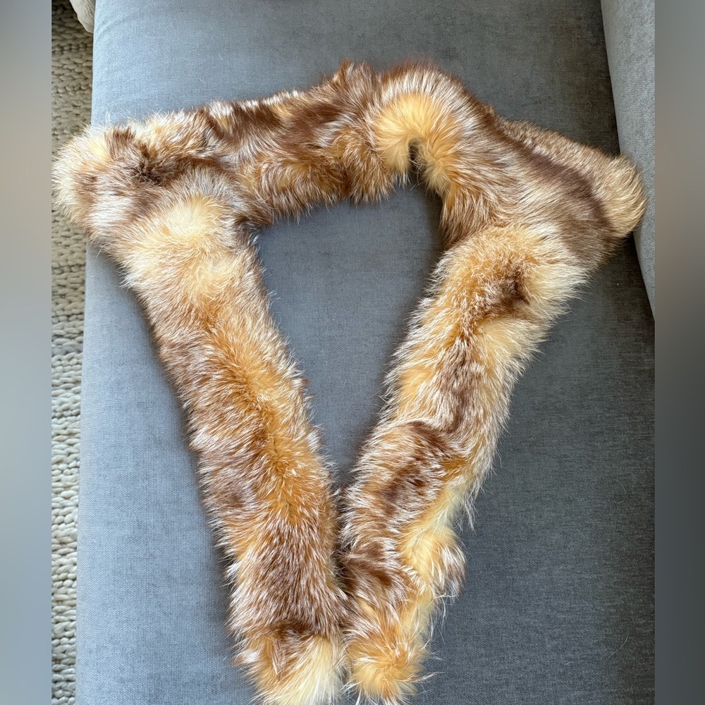 Real Red Fox Fur Stole Wrap Scarf Wedding Wrap - Picture 3 of 6